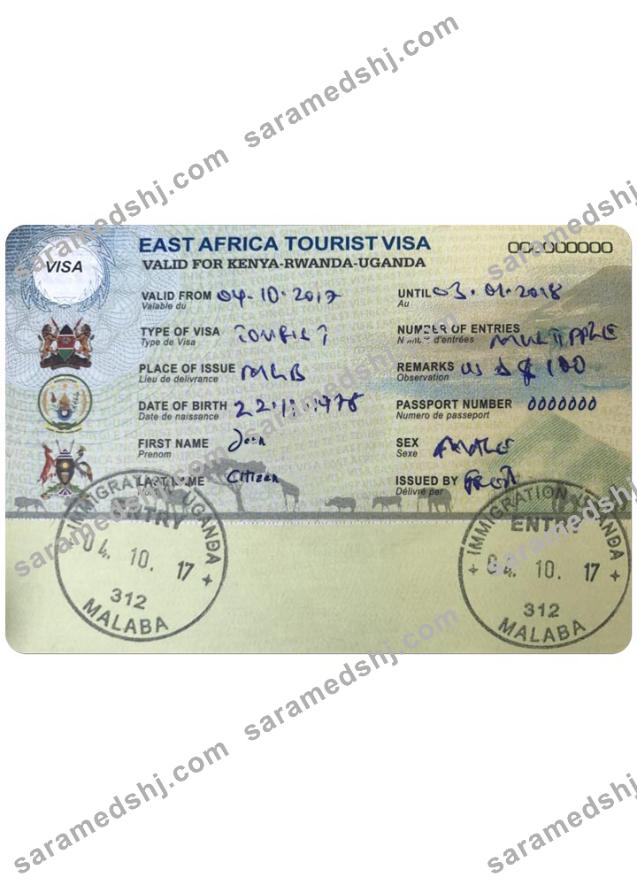 KENYA,RWANDA,UGANDA visa